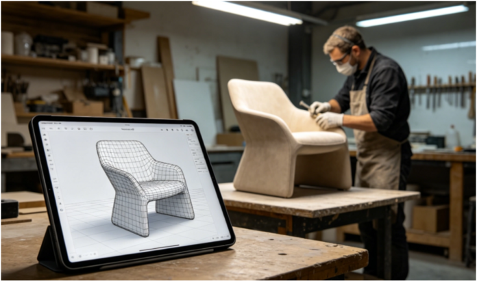 Mobilier sur mesure : Réduire les délais de conception de 90% grâce à la génération 3D volumétrique native
