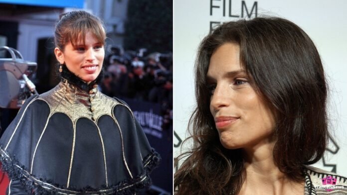 Maïwenn sur le tapis rouge en tenue noire et dorée, et en portrait lors d'un festival de cinéma