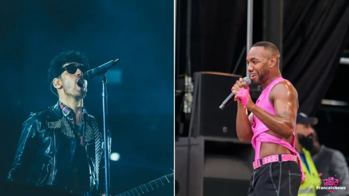amel star academy : deux chanteurs sur scène avec micro, ambiance de concert en direct