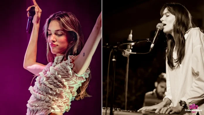 charlotte cardin sur scène au El Rey en 2023 et au clavier en concert en 2017