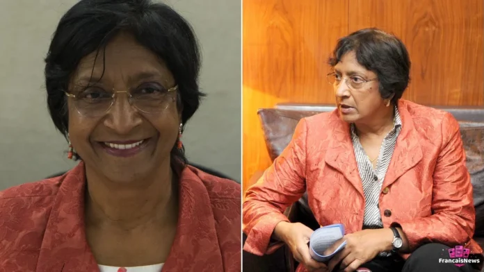 navi pillay en portrait, en 2014 et lors d'une apparition publique au Brésil