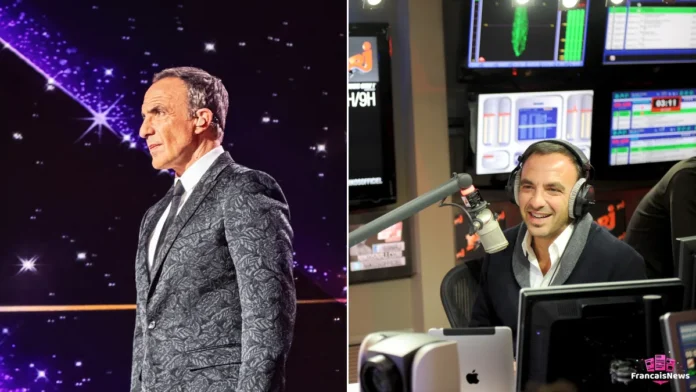 nikos aliagas sur le plateau de la Star Academy et en studio radio