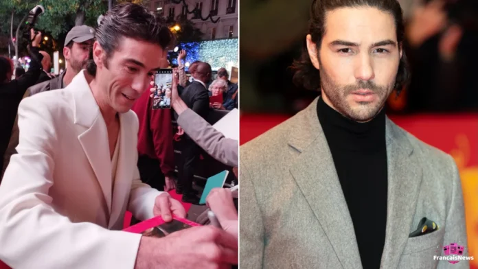 tahar rahim en tapis rouge, deux portraits de l'acteur lors d'événements de cinéma